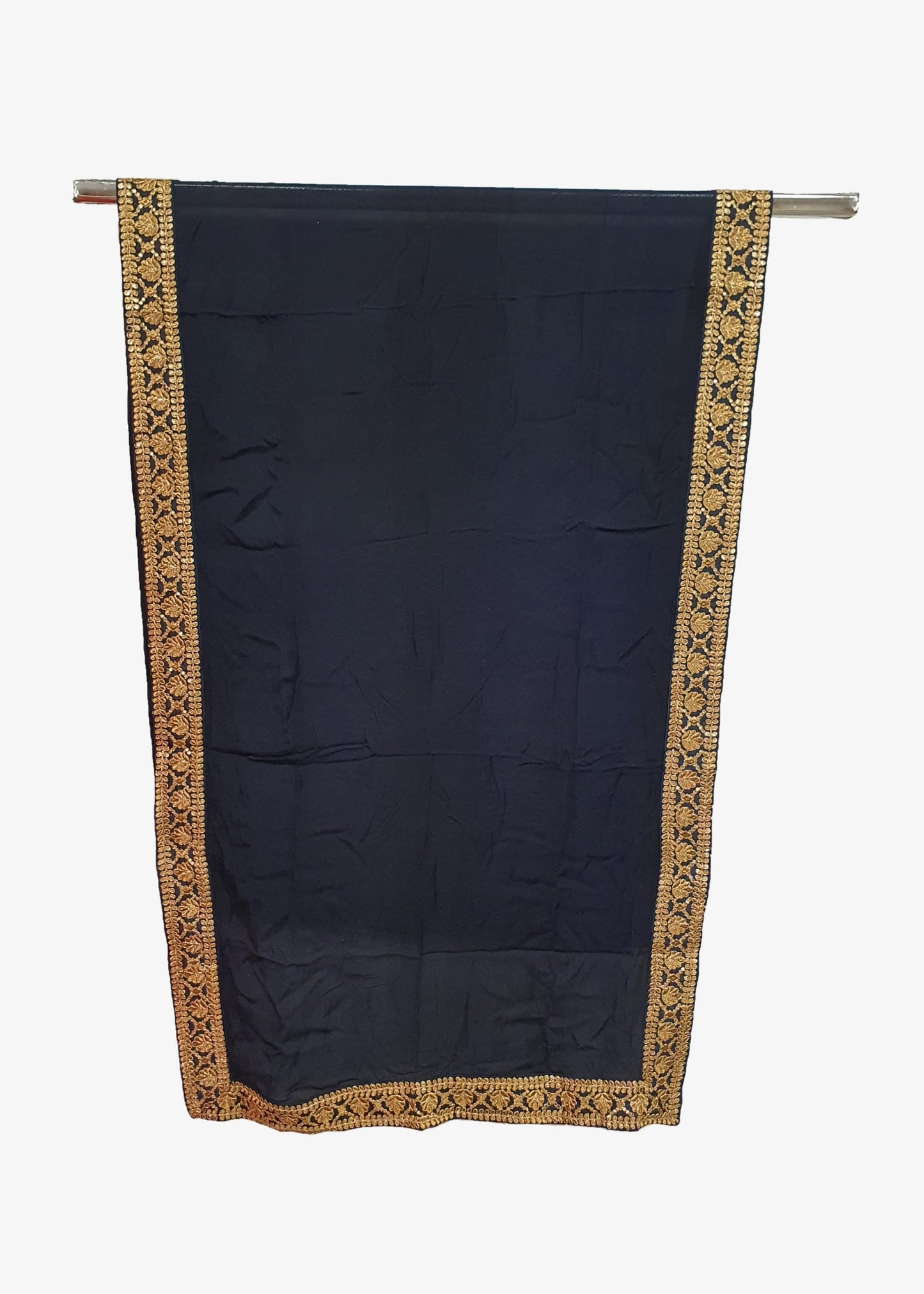 Navy Blue Mens Georgette Shawl