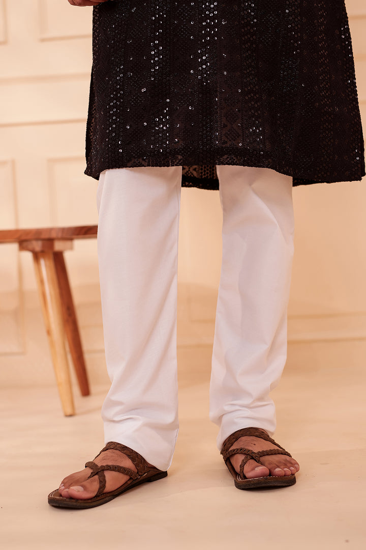 Black Georgette Chikankari Kurta Suit.