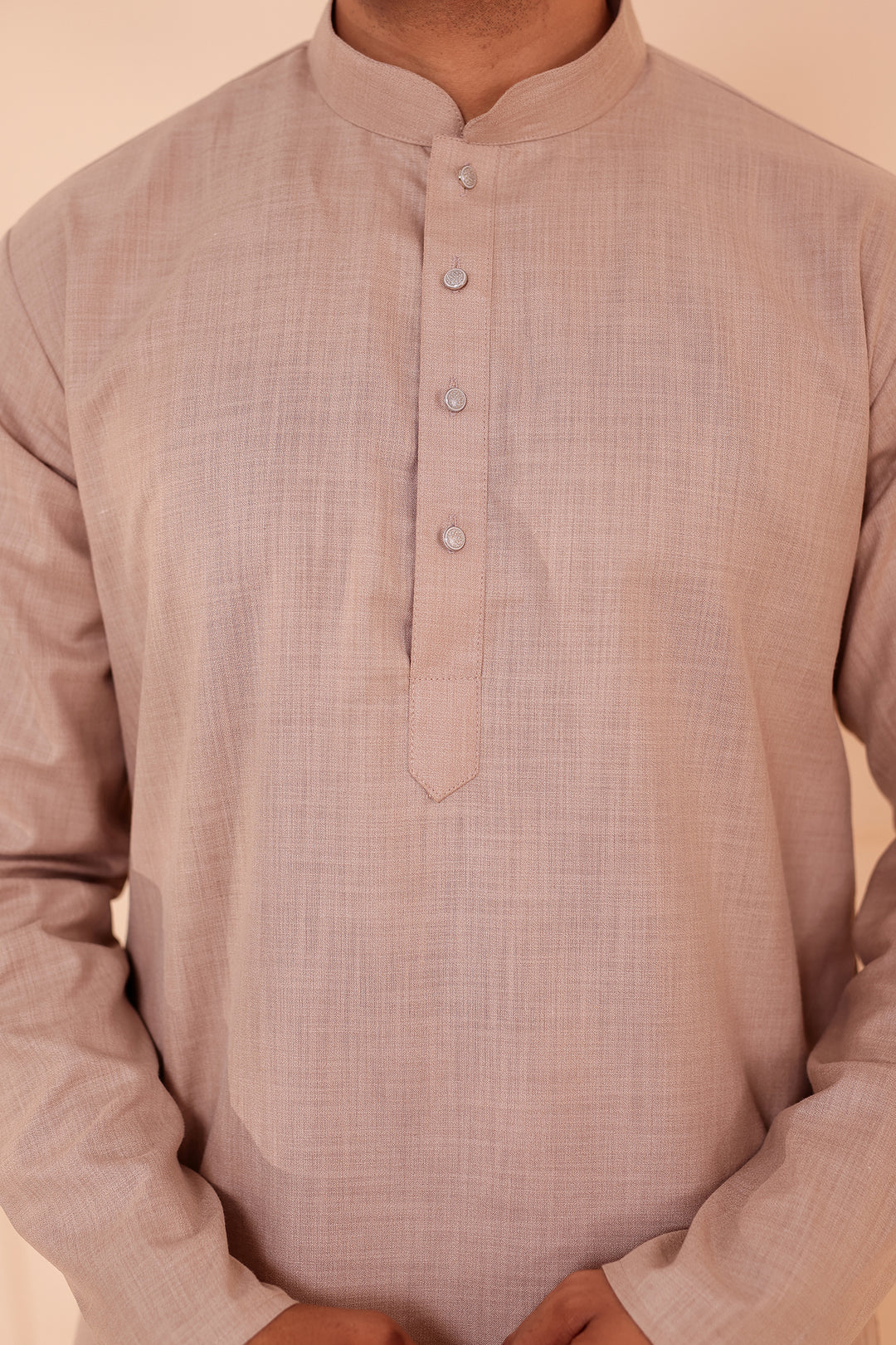 Dusty Mint Soft Cotton-Polyester Kurta Suit.