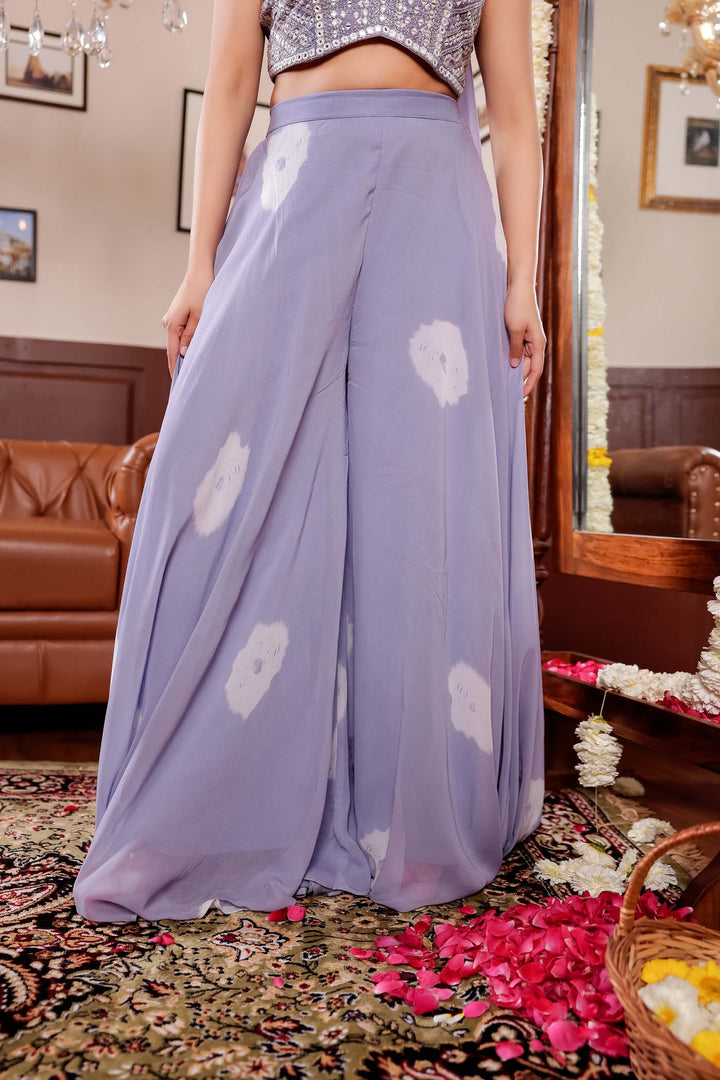 Lilac Soft Silk Lengha Choli