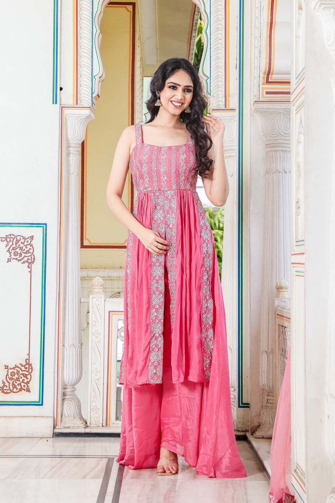 Pink Naira Cut Kurta Set