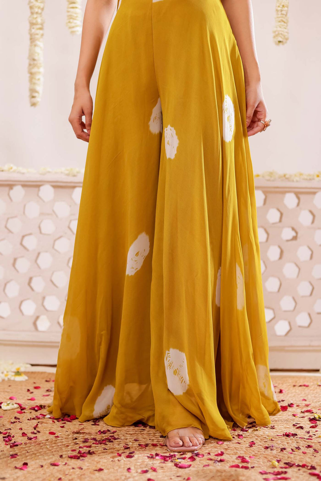 Mustard Soft Silk Lengha Choli