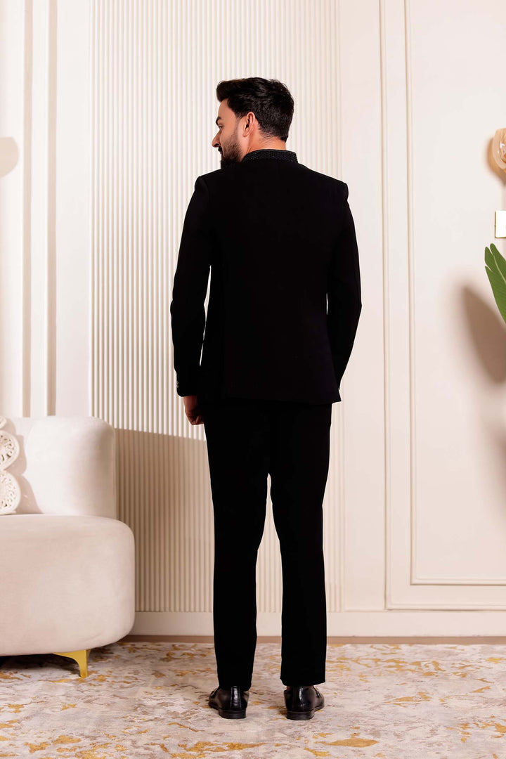 Black Jodhpuri Suit