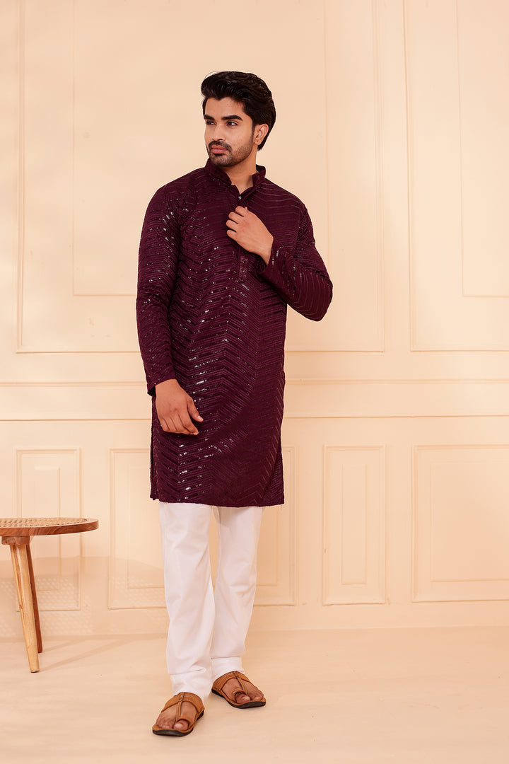 Plum Kurta