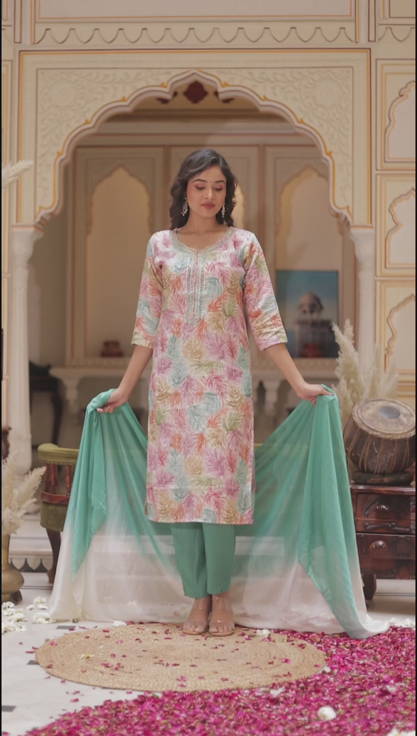 Floral Print Kurta Set