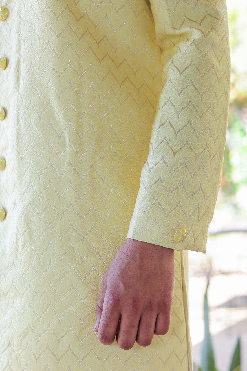 Pistachio Semi Indo-Western Suit.