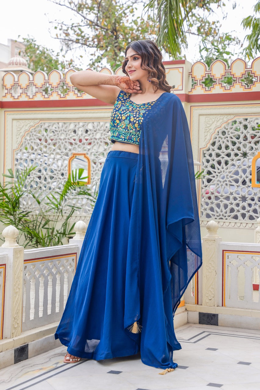 Blue Lehenga Choli Suit