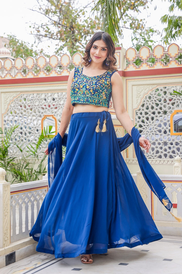 Blue Lehenga Choli Suit