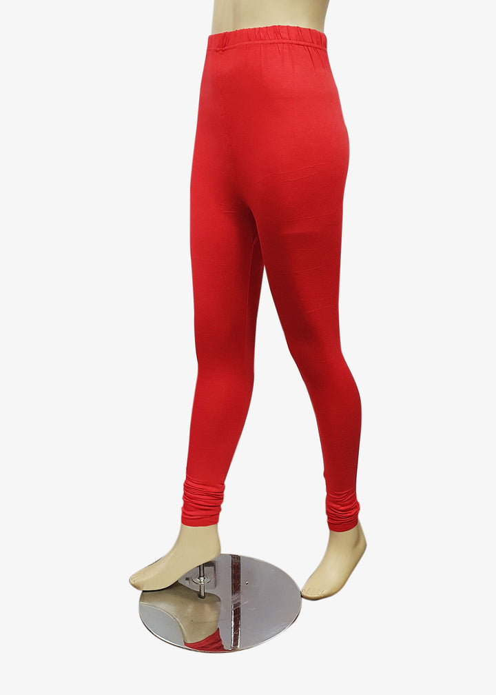 Red Churidar Leggings