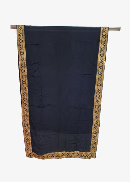 Navy Blue Mens Georgette Shawl
