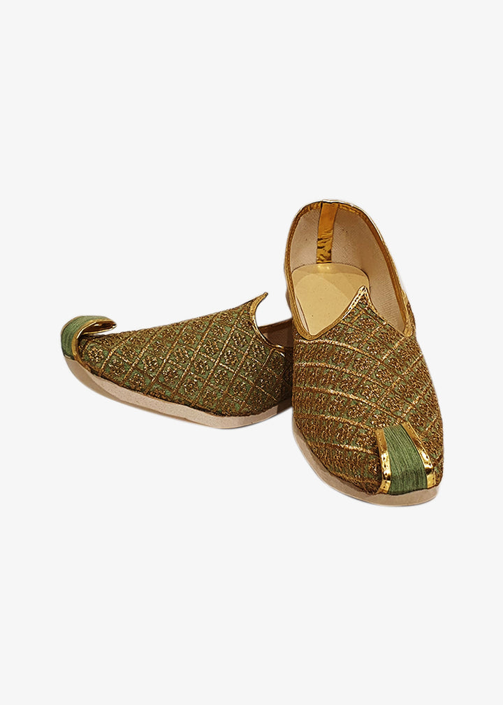 Mint Green Raw Silk Mens Mojdi
