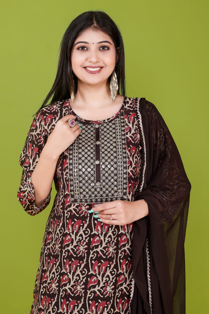 Black Muslin Sharara Suit