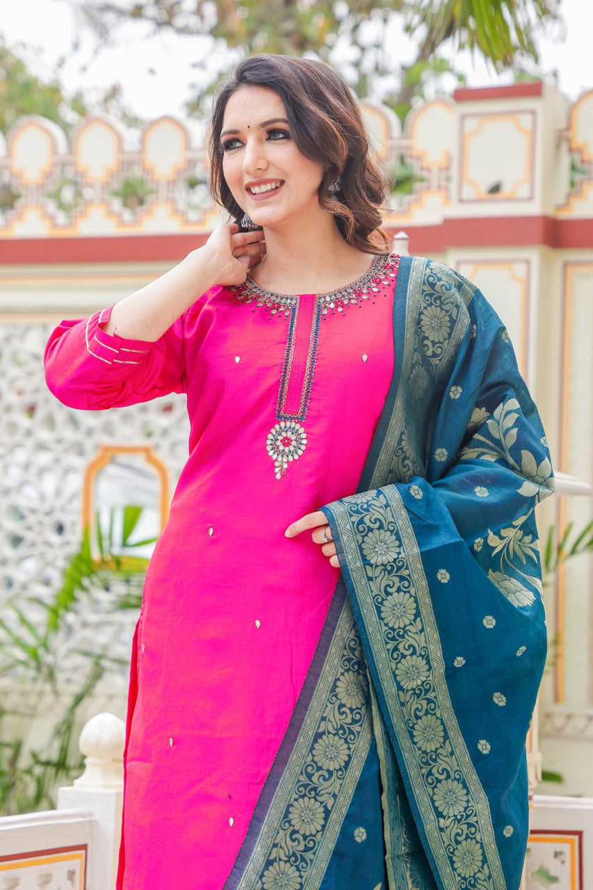 Pink straight kurta clearance